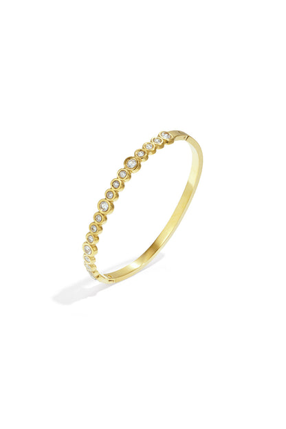 Bangle bracelet round stones